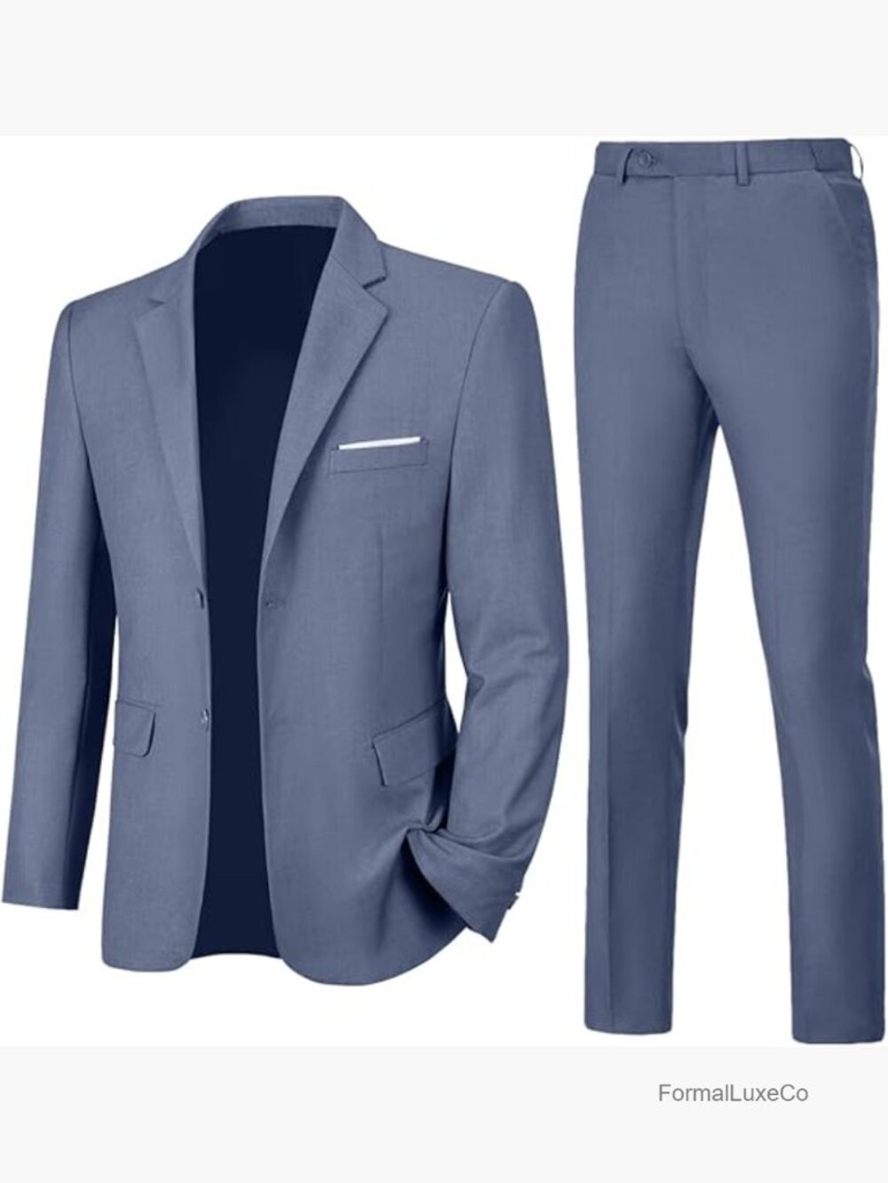 Men's 2 Piece Slim Fit Suit Jacket & Pants Set Wedding Prom Tuxedo Work Wear